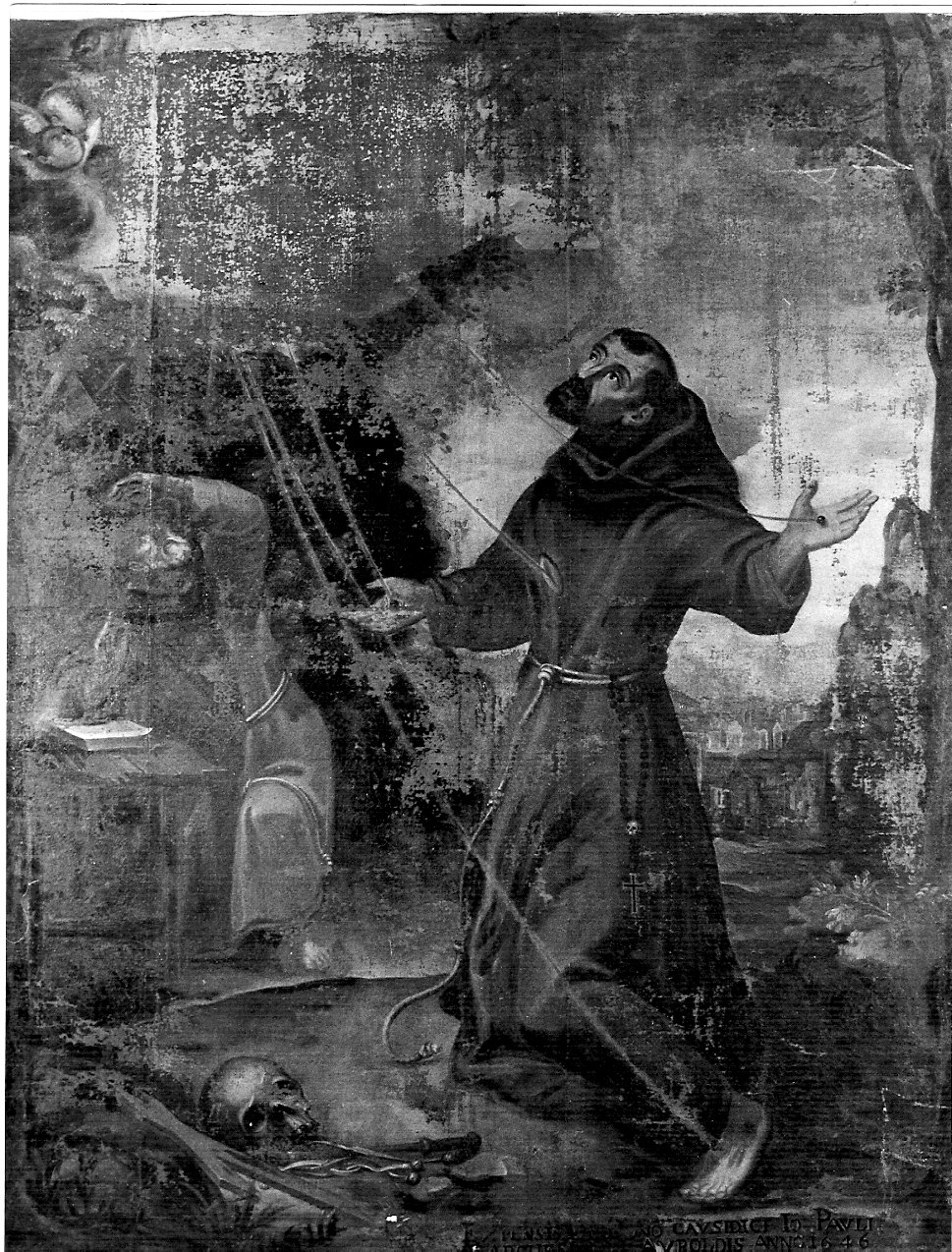 San Francesco d'Assisi riceve le stimmate (dipinto, opera isolata) - ambito lombardo (sec. XVII)