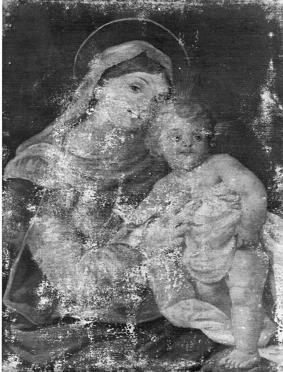Madonna con Bambino (dipinto, opera isolata) - ambito lombardo (sec. XVII)