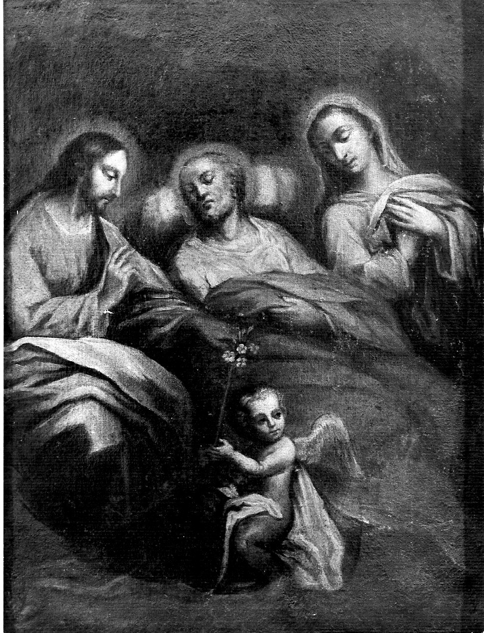 morte di San Giuseppe (dipinto, opera isolata) - ambito lombardo (sec. XVII)