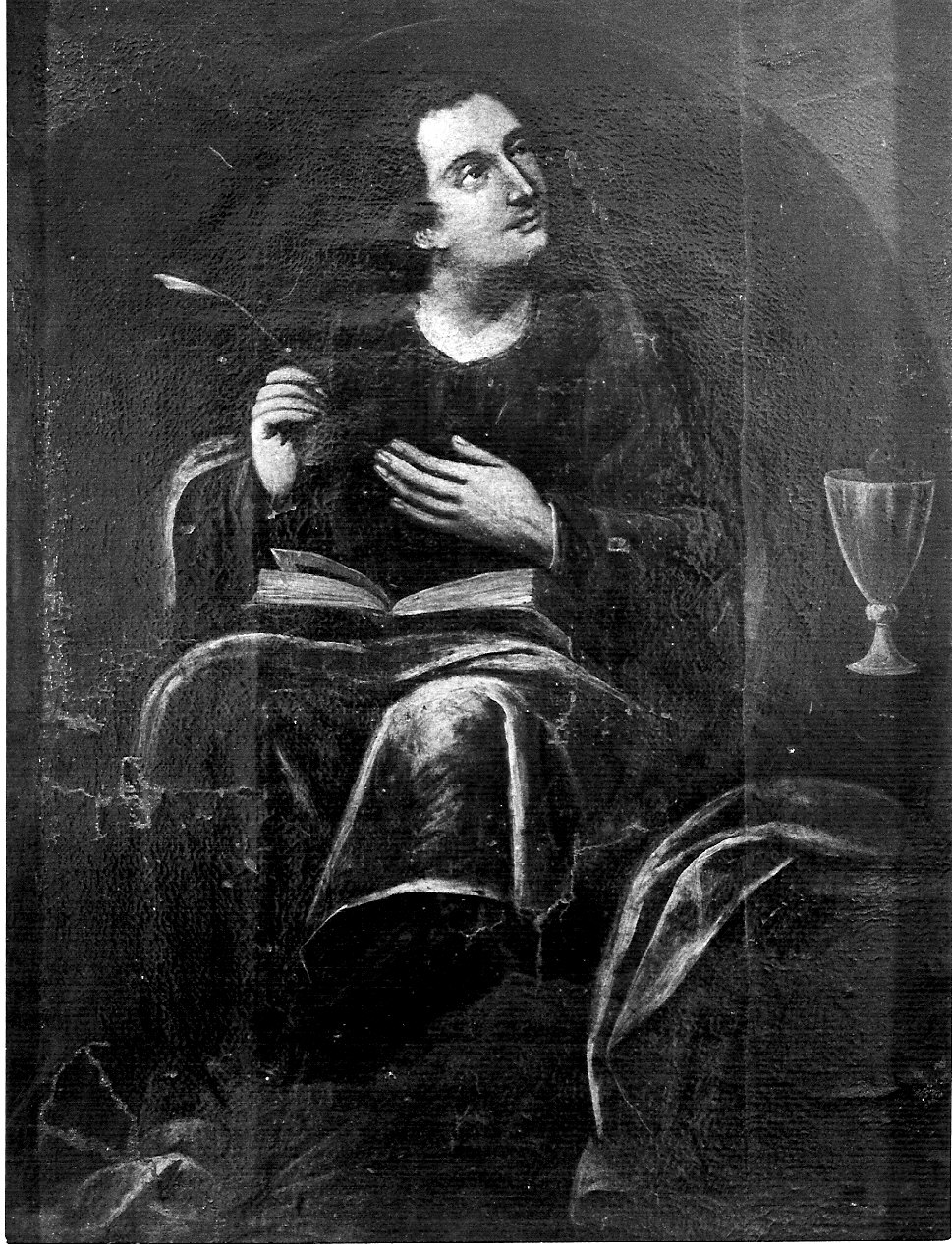 San Giovanni Evangelista (dipinto, pendant) - ambito lombardo (sec. XVII)