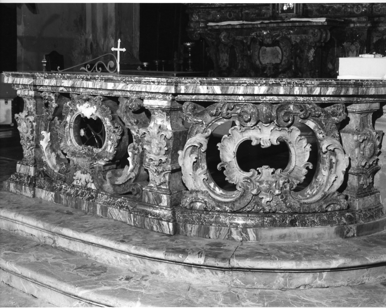 balaustrata, opera isolata - bottega lombarda (fine/inizio secc. XVII/ XVIII)