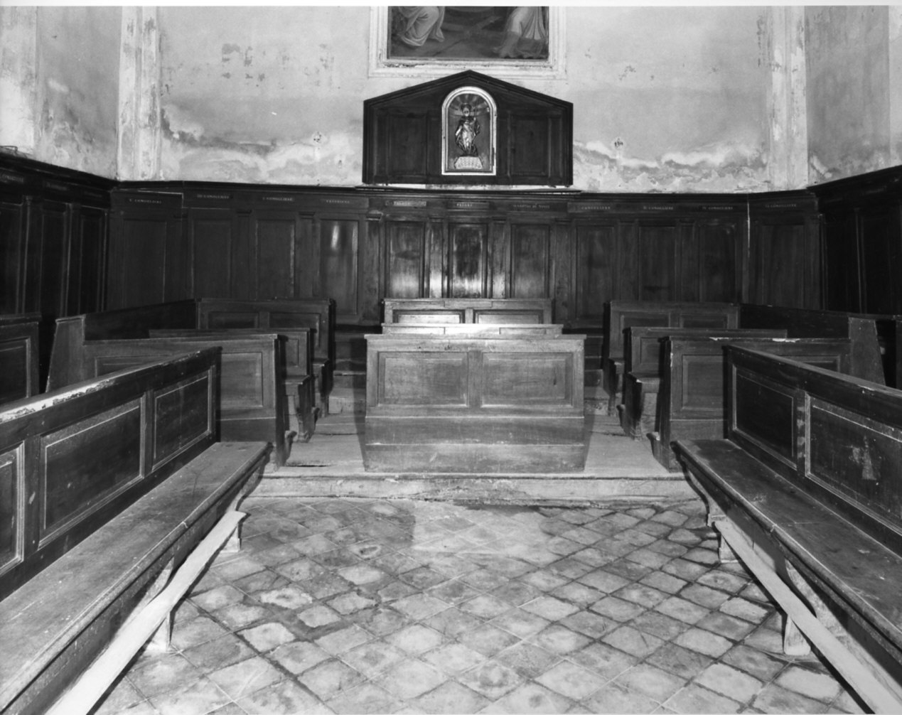 stalli del coro, insieme - bottega italiana (sec. XIX)