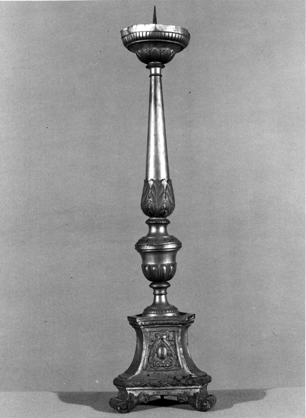 candeliere, opera isolata - bottega italiana (primo quarto sec. XIX)