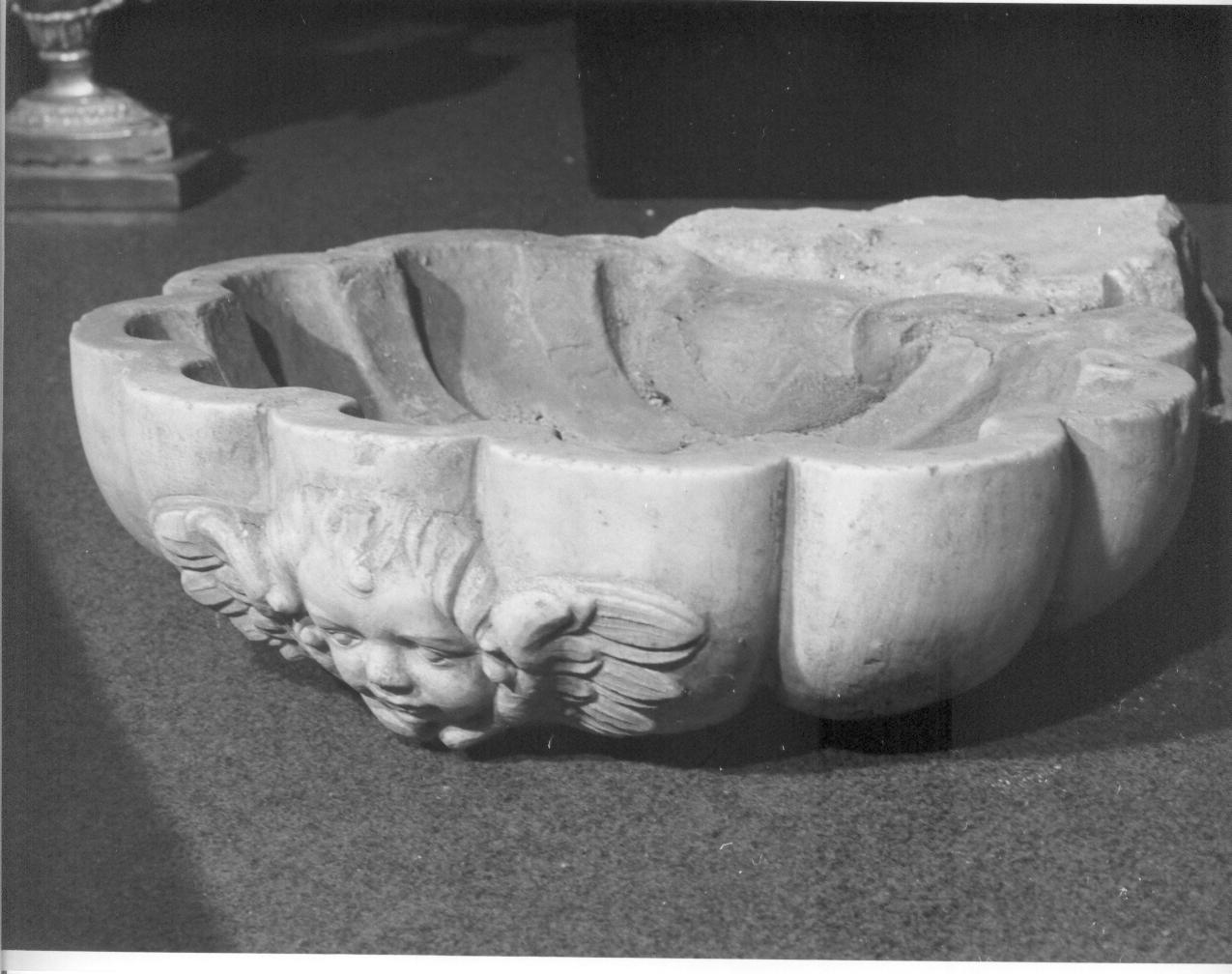 acquasantiera, opera isolata - bottega lombarda (sec. XVIII)