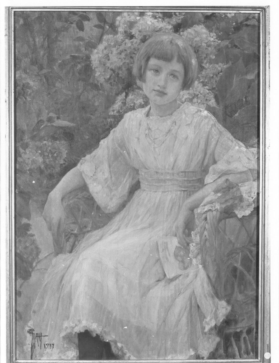 fanciulla (dipinto, opera isolata) di Giani Giovanni (attribuito) (sec. XX)