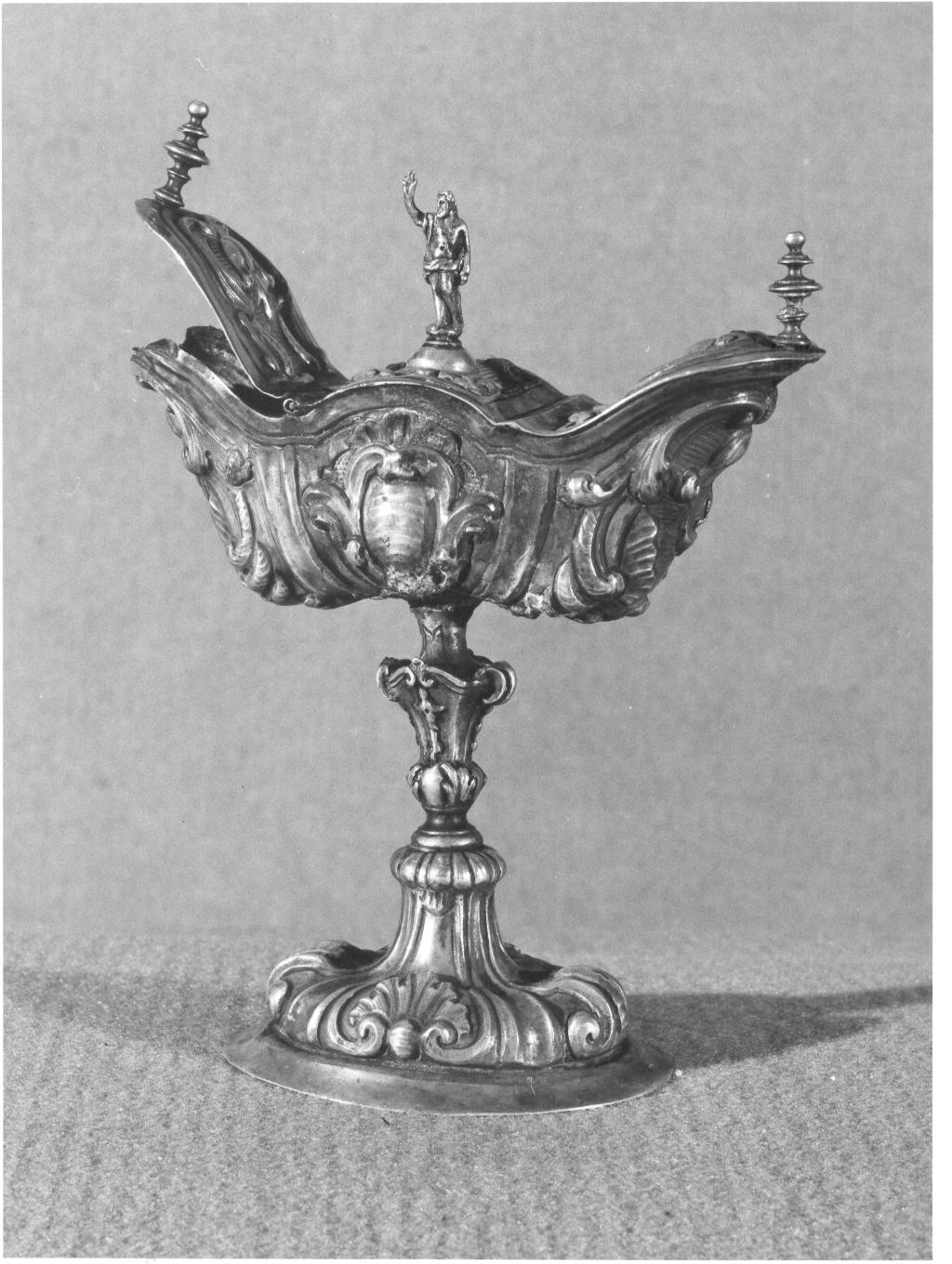 navicella portaincenso, opera isolata - bottega milanese (sec. XVIII)