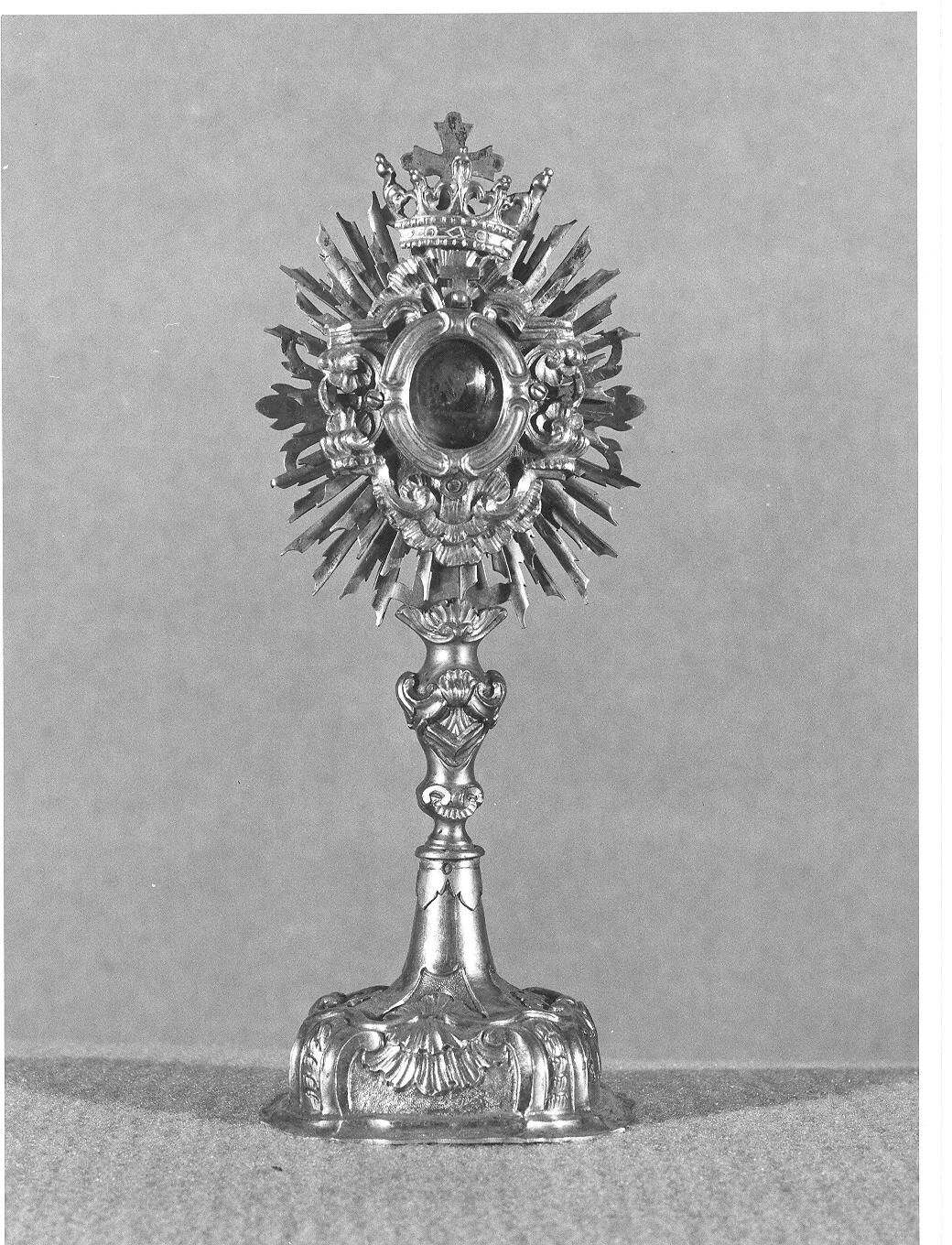 reliquiario - a ostensorio, opera isolata - bottega lombarda (sec. XVIII)