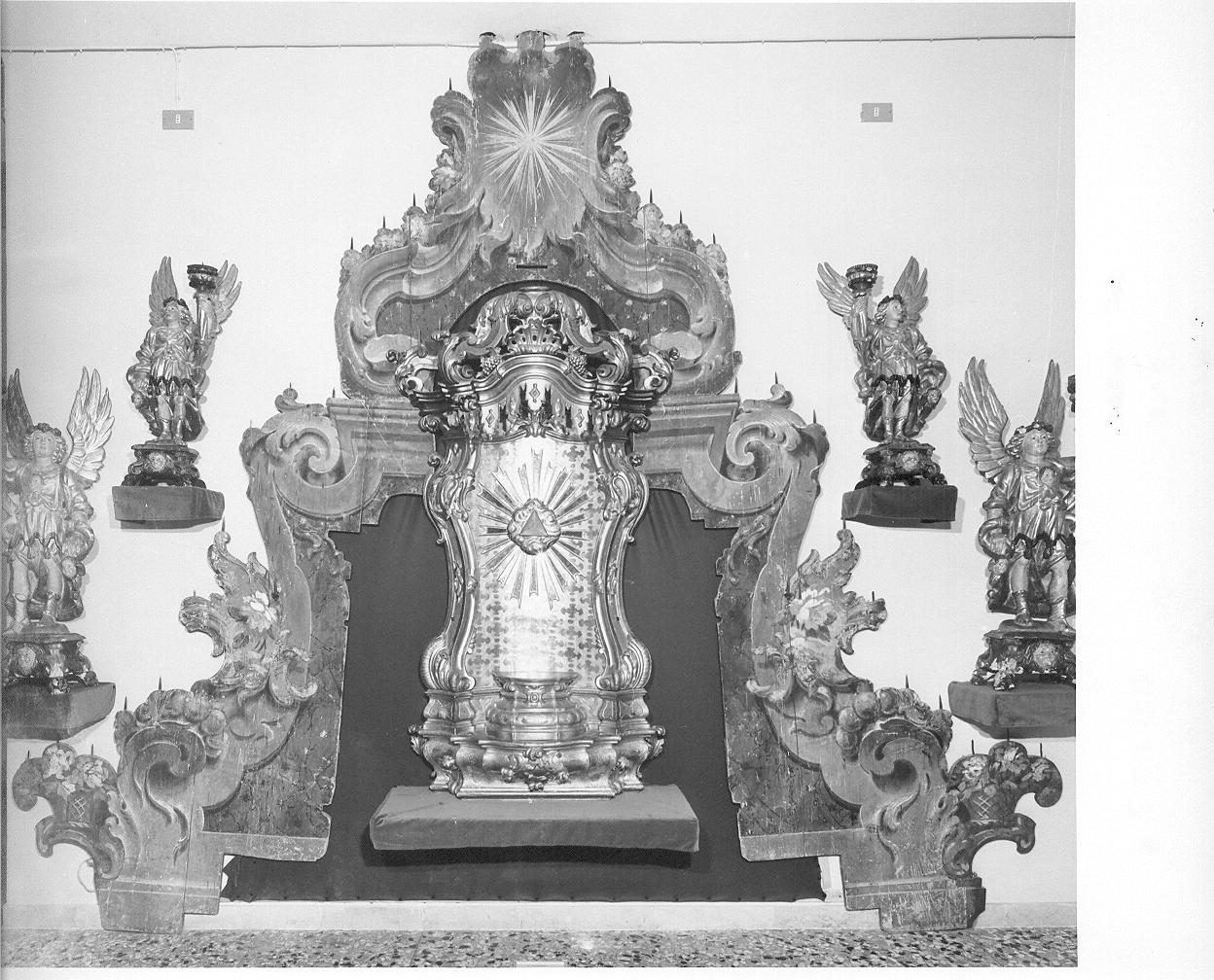 tronetto per esposizione eucaristica, opera isolata di Coduri Giuseppe detto Vignoli (attribuito) (sec. XVIII)