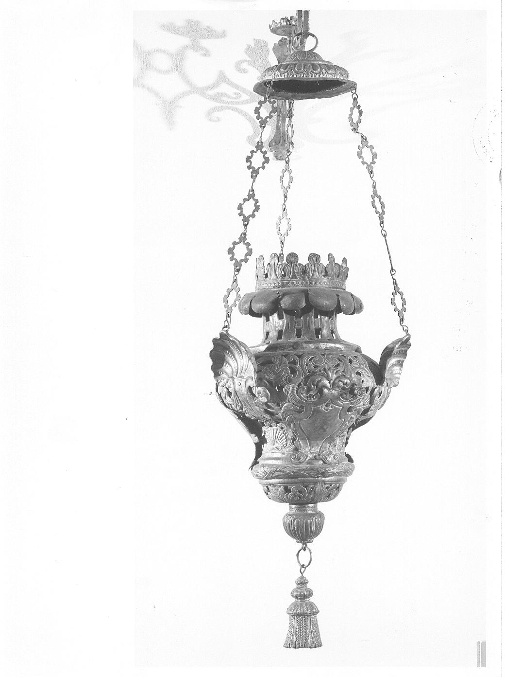 lampada pensile, opera isolata - bottega lombarda (sec. XVIII)