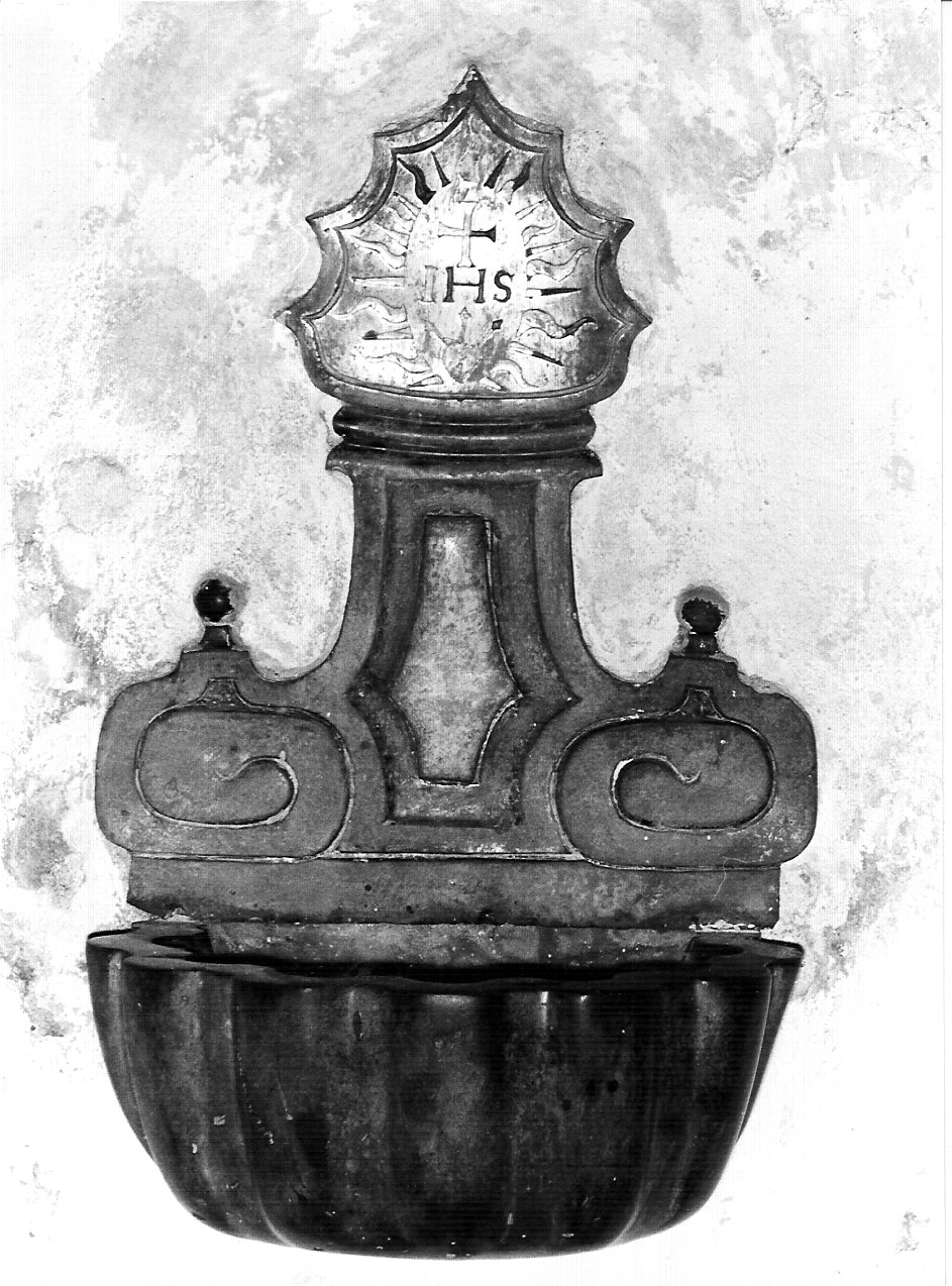 acquasantiera - da parete, opera isolata - bottega lombarda (fine/inizio secc. XVII/ XVIII)