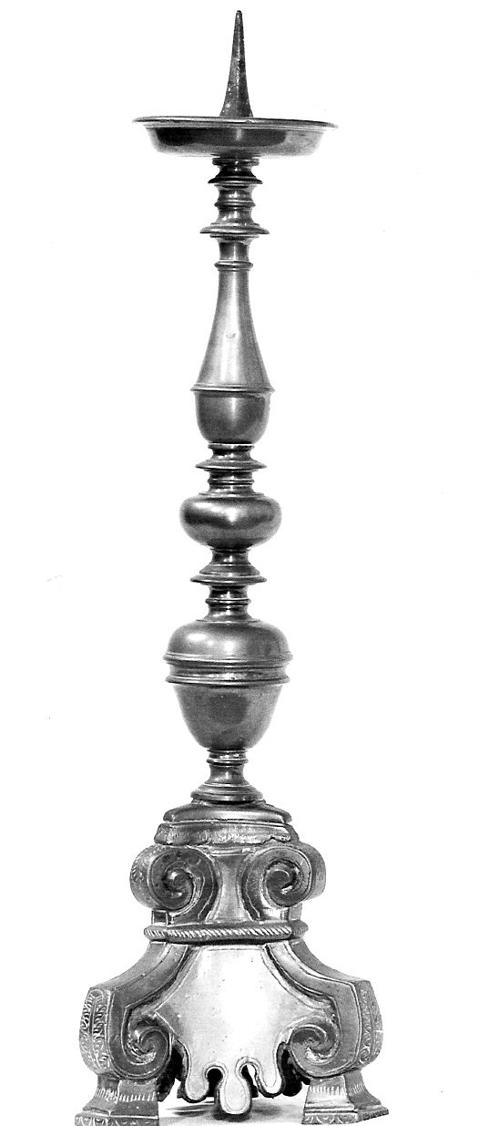 candeliere d'altare, serie - bottega lombarda (sec. XVII)