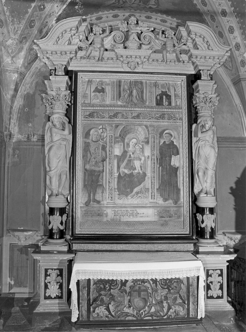 altare, complesso decorativo - bottega ticinese (fine/inizio secc. XVIII/ XIX)