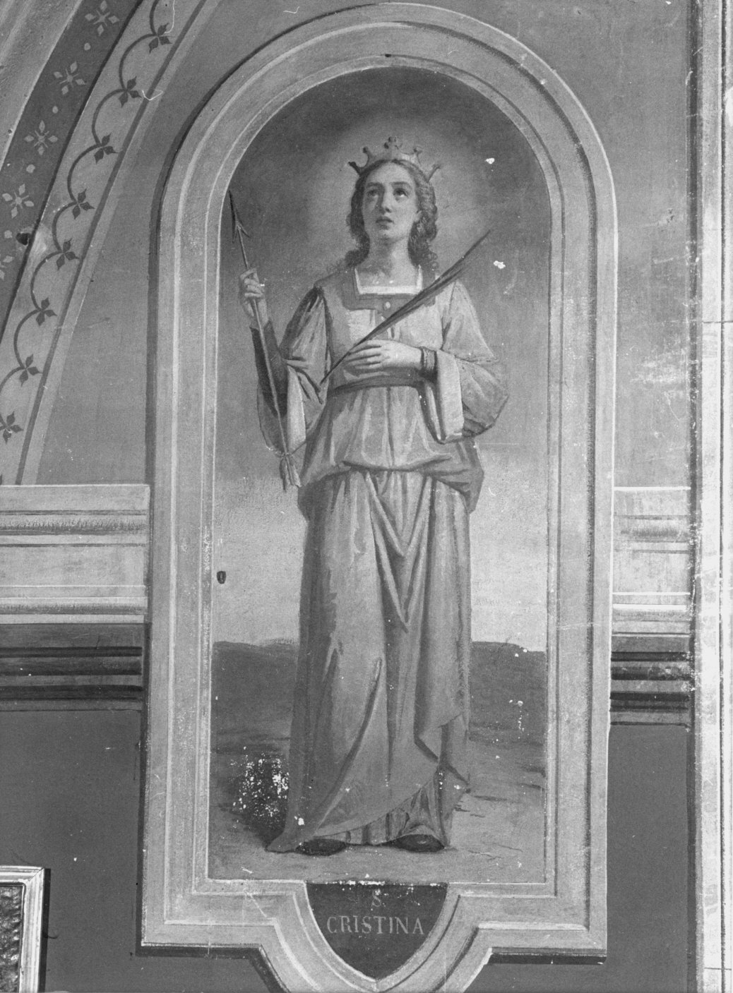 Santa Cristina (dipinto murale, elemento d'insieme) di Gavazzeni Giovanni (attribuito) (fine/inizio secc. XIX/ XX)