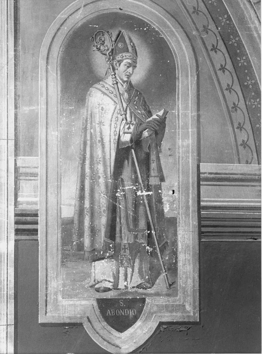 Sant'Abondio (dipinto murale, elemento d'insieme) di Gavazzeni Giovanni (attribuito) (fine/inizio secc. XIX/ XX)