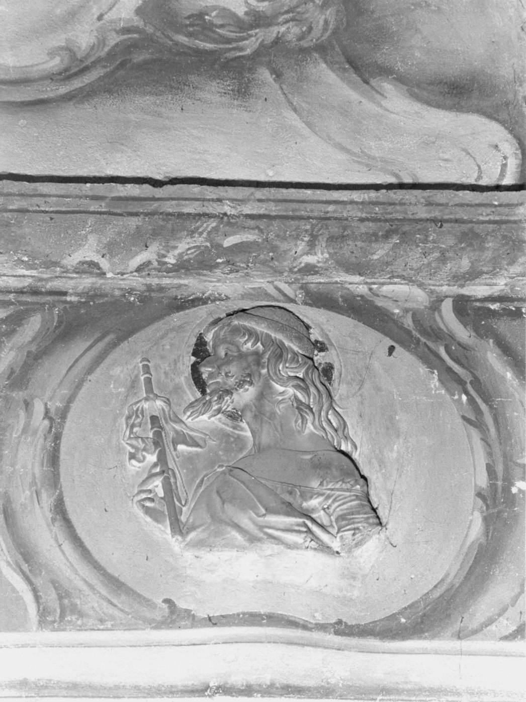 San Rocco (?) (rilievo) di Rodari Iacopo (attribuito) (fine/inizio secc. XV/ XVI)