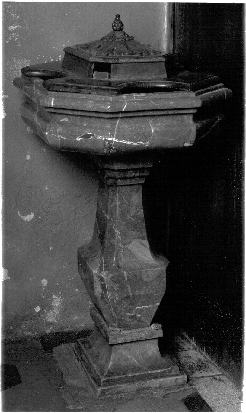 acquasantiera, coppia - bottega lombarda (sec. XVIII)