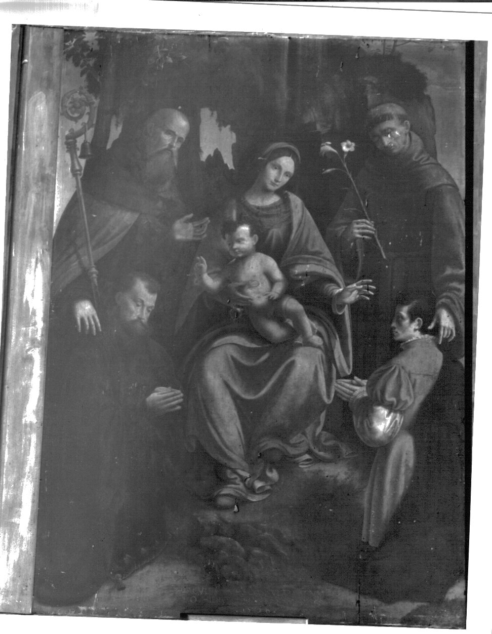 Madonna con Bambino e Sant'Antonio (dipinto, opera isolata) - bottega lombarda (secondo quarto sec. XVI)