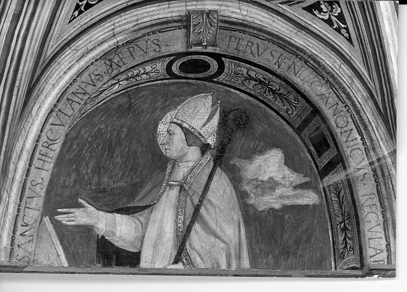 vescovo (dipinto murale) di Ambrogio da Fossano detto Bergognone (sec. XVI)