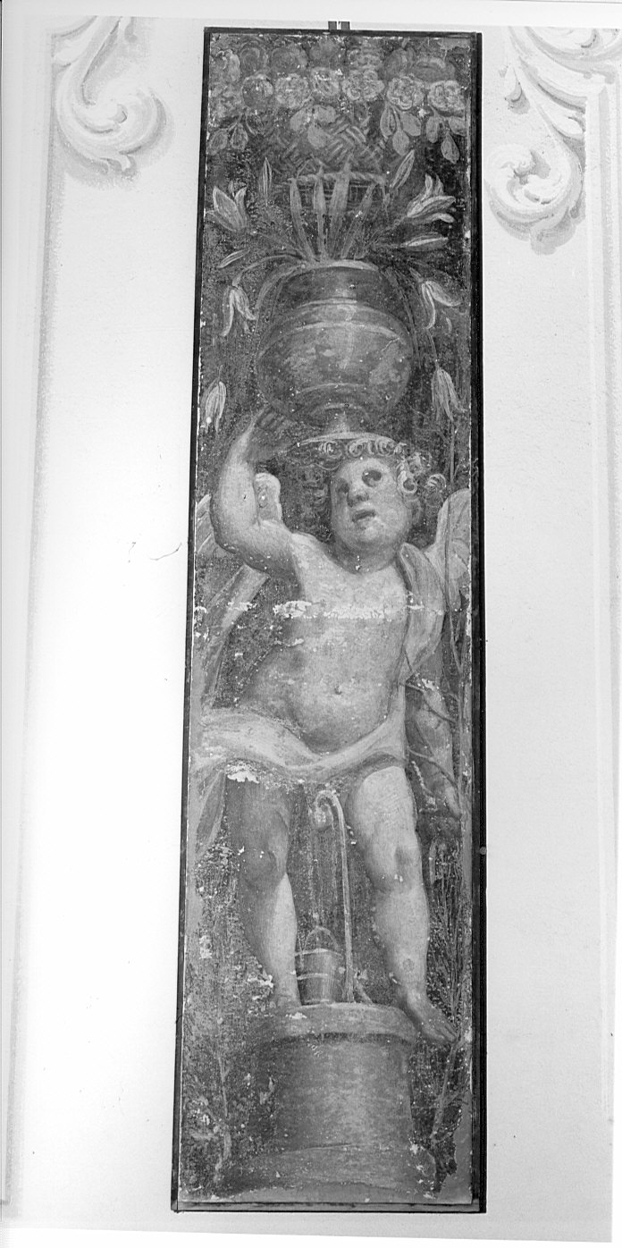 angelo (dipinto murale) di Della Rovere Giovanni Mauro detto Fiammenghino (sec. XVII)