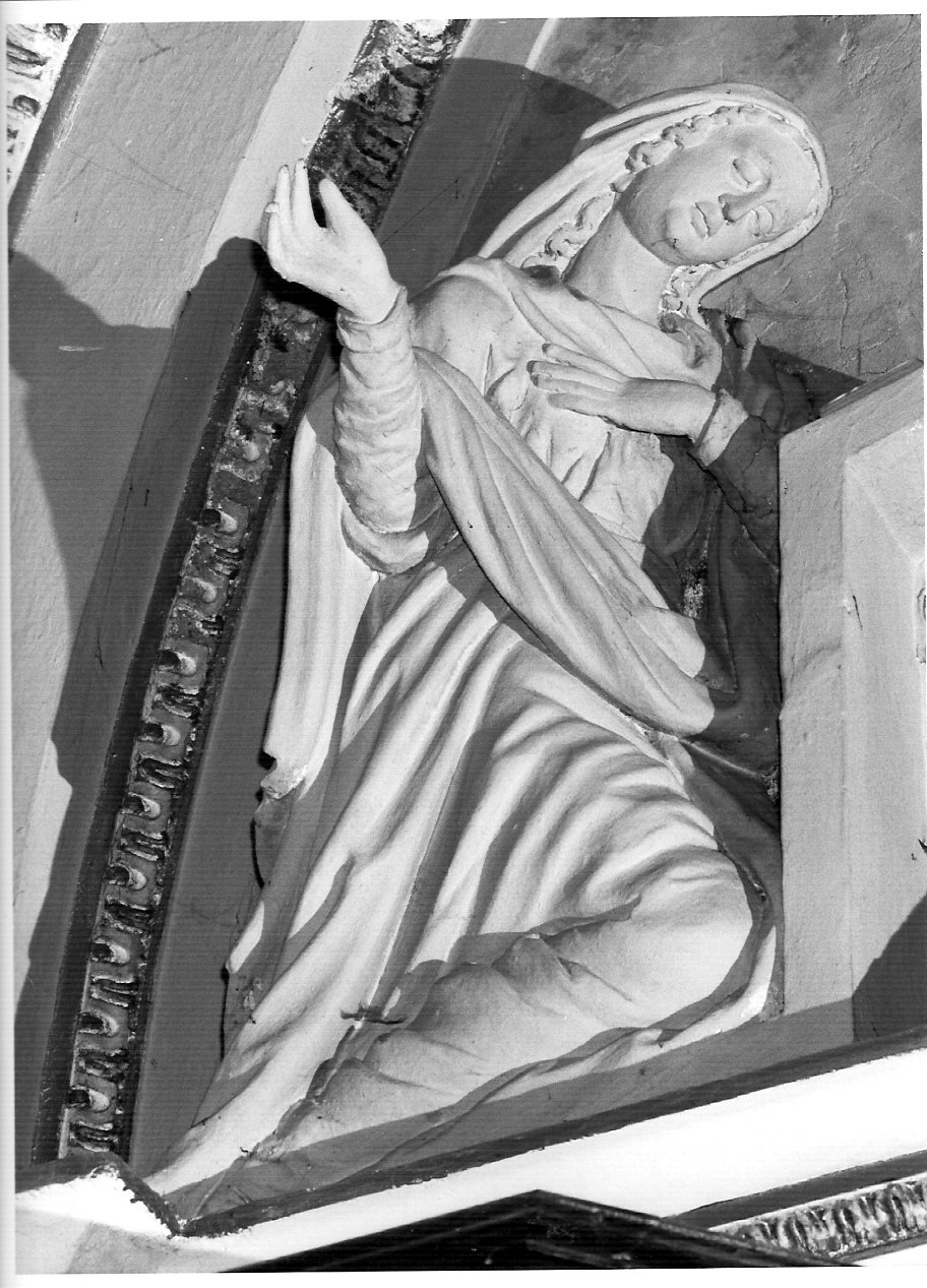 Madonna annunciata (statua, elemento d'insieme) - bottega lombarda (secc. XVII/ XVIII)