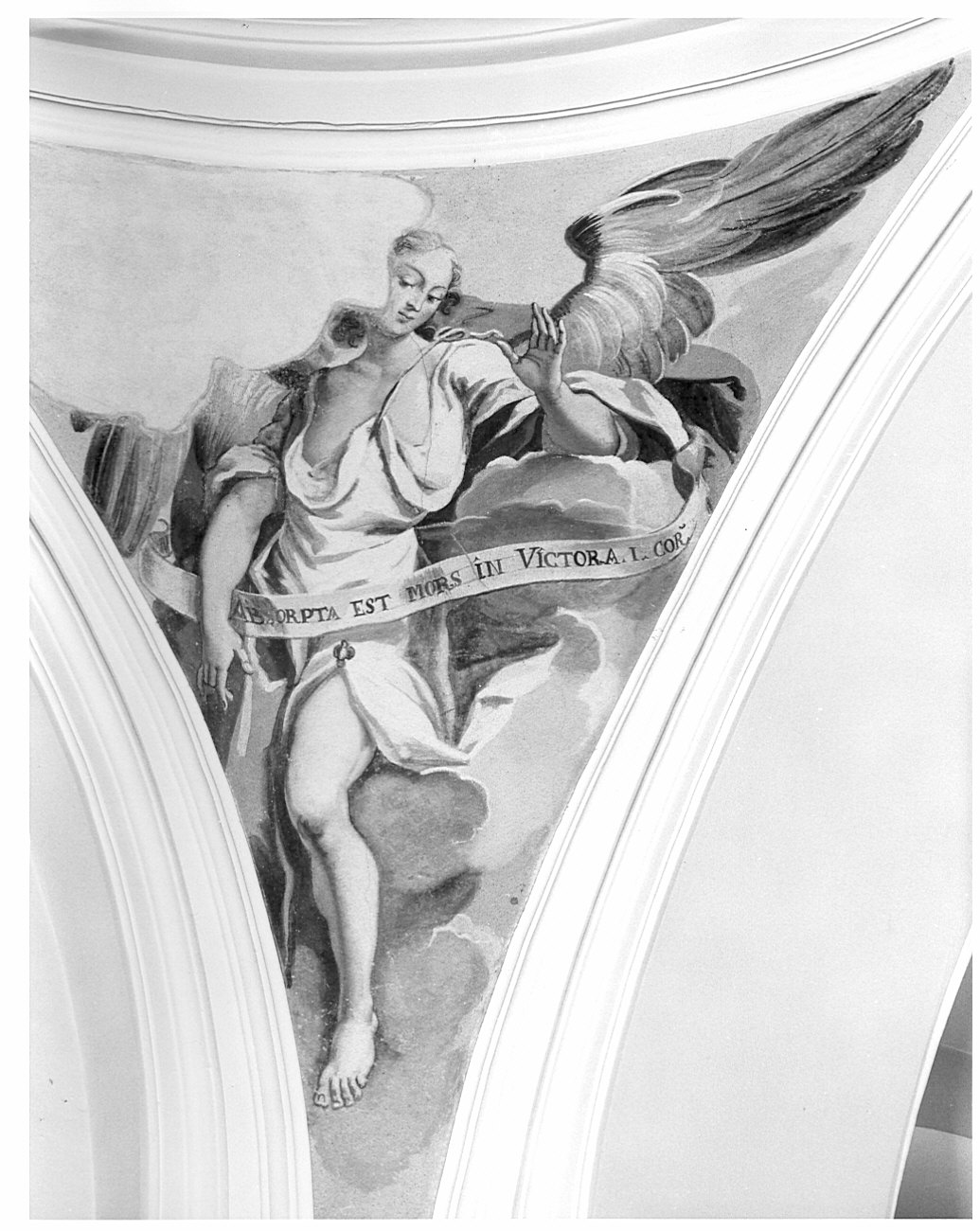 angelo (dipinto murale) - ambito bergamasco (metà sec. XIX)