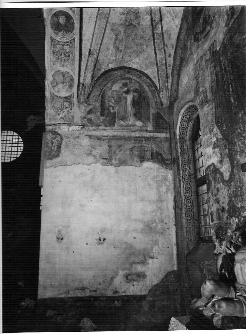 arcate architettoniche (dipinto murale, opera isolata) - ambito lombardo (fine sec. XV)