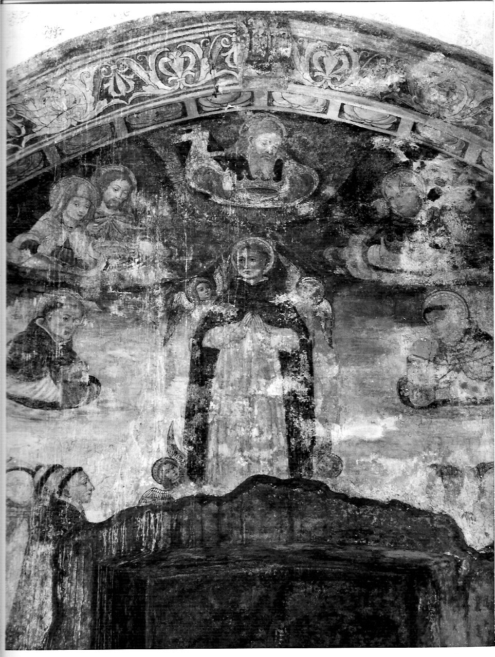 San Vincenzo Ferrer (dipinto murale, elemento d'insieme) - ambito lombardo (fine sec. XV)