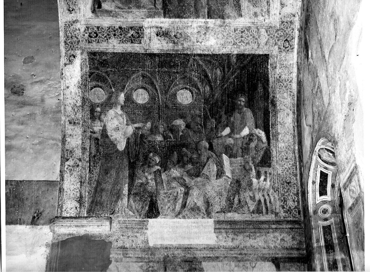 Santa Caterina d'Alessandria discute coi sacerdoti, Santa Caterina d'Alessandria (dipinto murale, elemento d'insieme) di De Donati Bernardino (sec. XVI)
