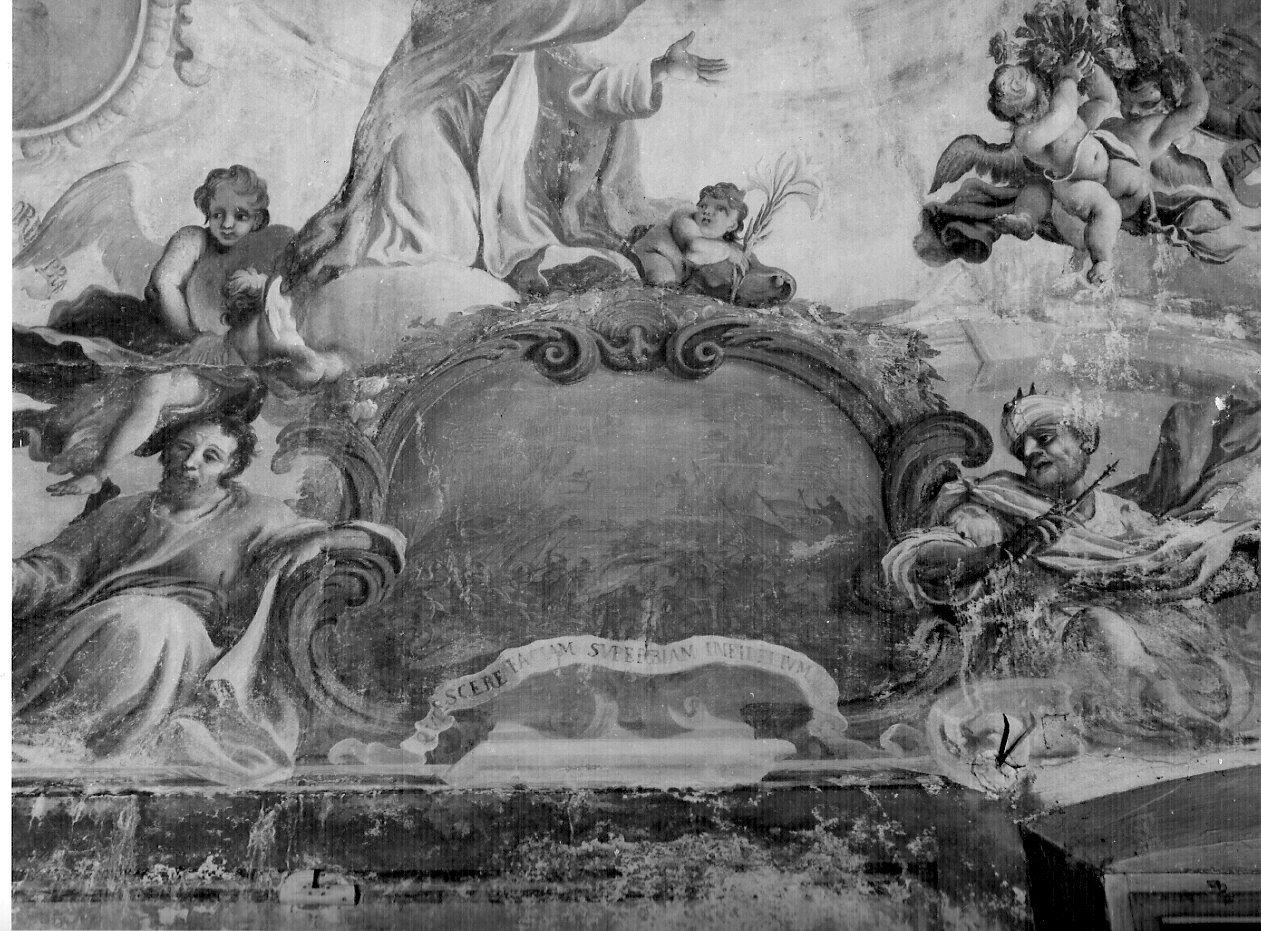 scena di battaglia (dipinto murale, elemento d'insieme) di Bianchi Pietro (sec. XVIII)