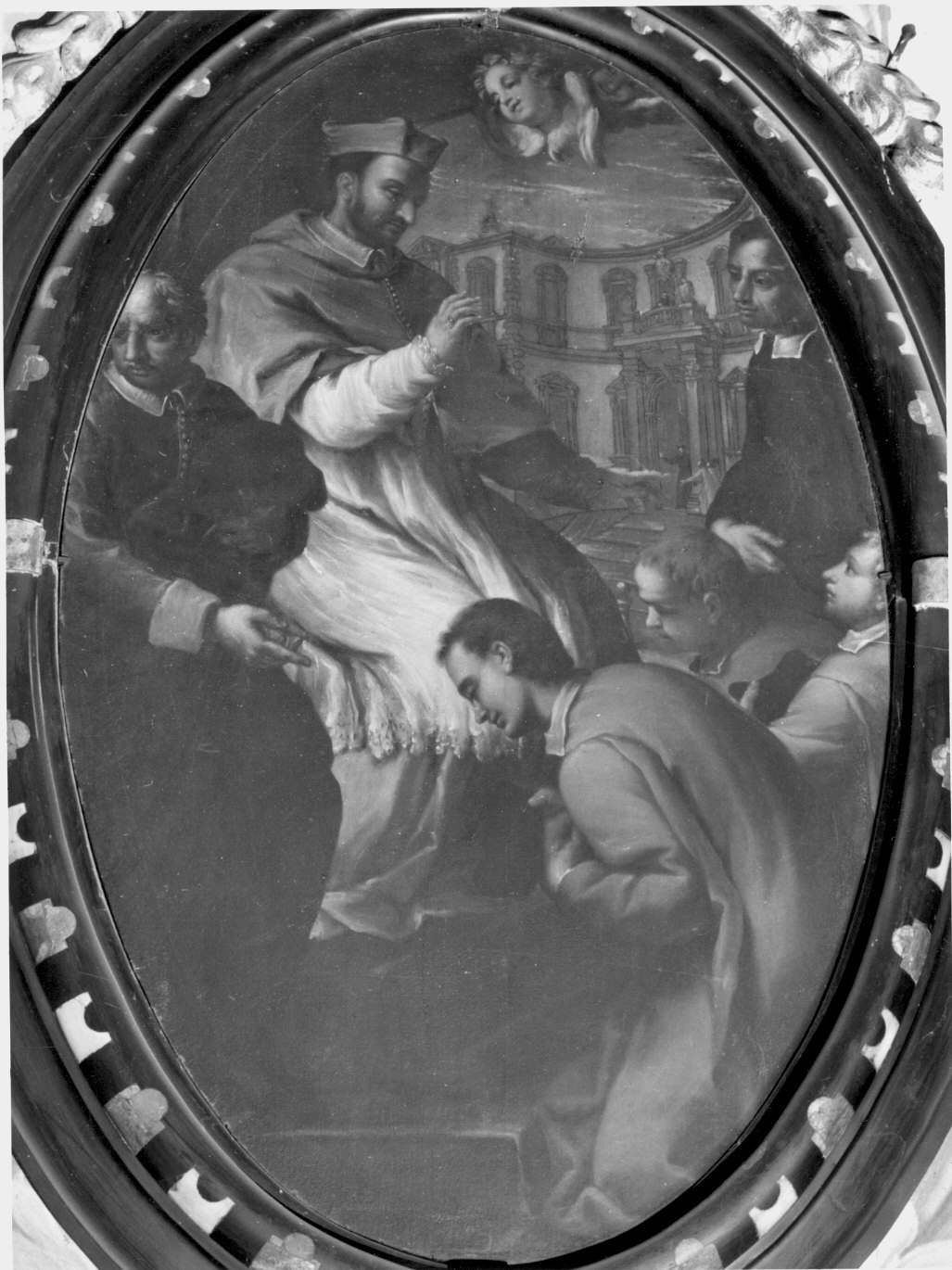 San Carlo Borromeo fonda il Collegio Elvetico (dipinto) di Parravicini Giacomo detto Gianolo (attribuito) (sec. XVII)