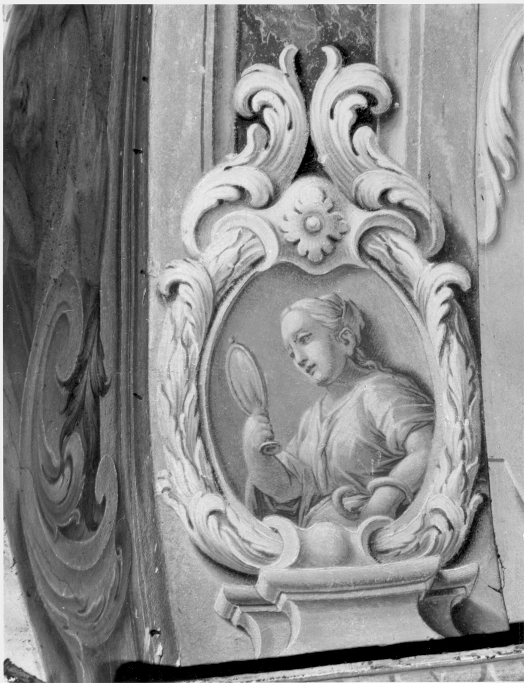 Prudenza (dipinto murale) di Ligari Pietro (attribuito) (sec. XVIII)