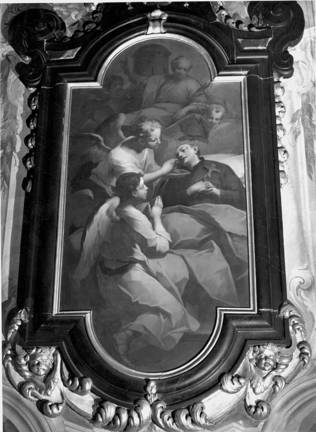 La comunione di San Stanislao (dipinto) di Ligari Pietro (attribuito) (sec. XVIII)