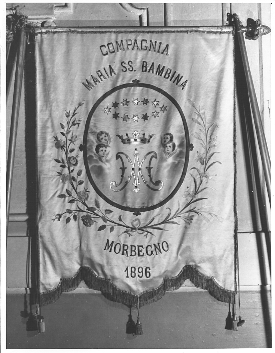 stendardo processionale, opera isolata - manifattura lombarda (sec. XIX)