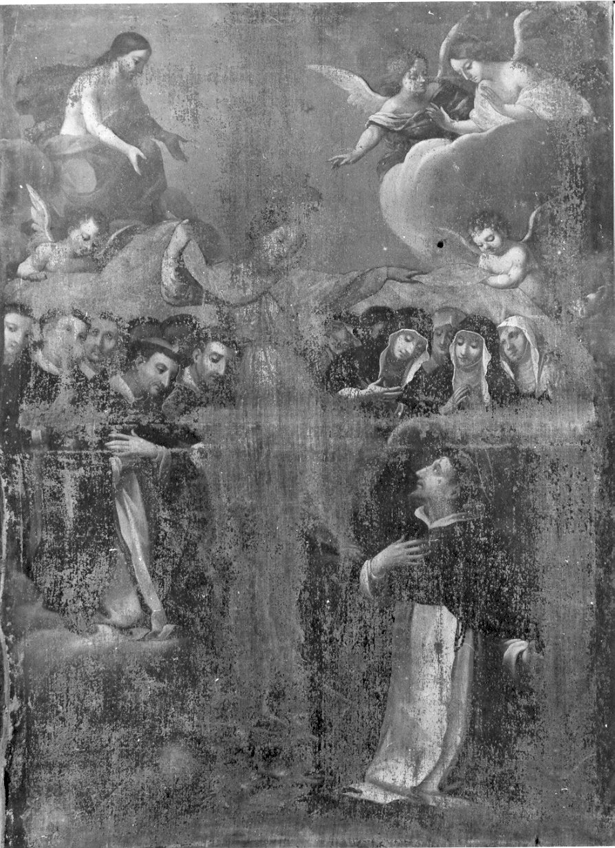 Madonna della Misericordia che protegge l'ordine domenicano (dipinto, opera isolata) - ambito lombardo (sec. XVII)