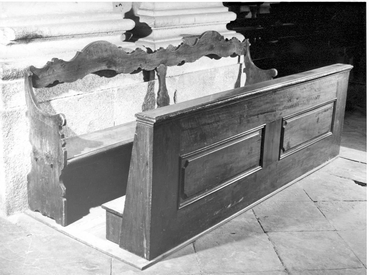 panca con inginocchiatoio, opera isolata - ambito lombardo (sec. XVIII)