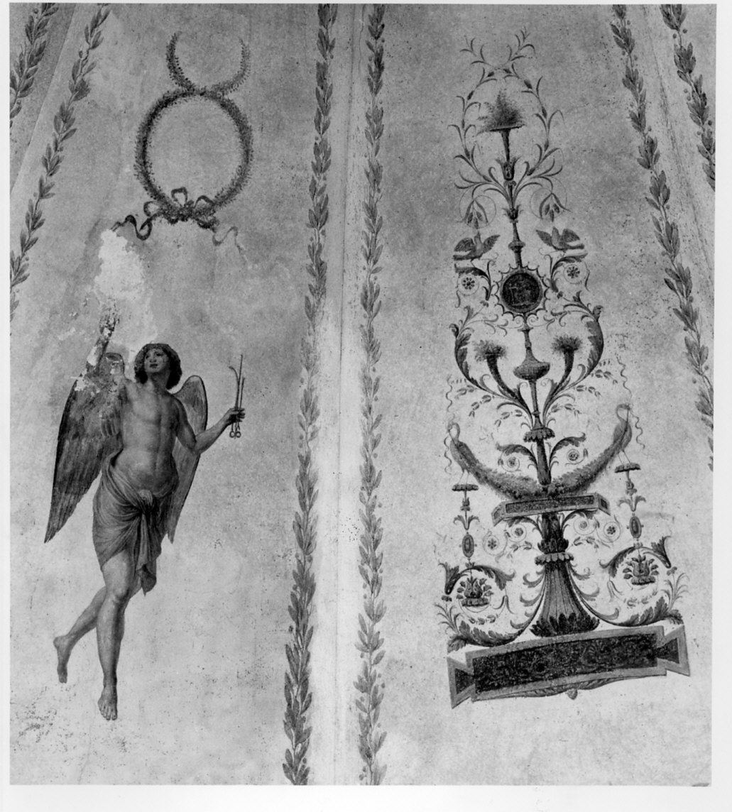 motivi decorativi/ figure allegoriche (dipinto murale, ciclo) - ambito lombardo (primo quarto sec. XIX)