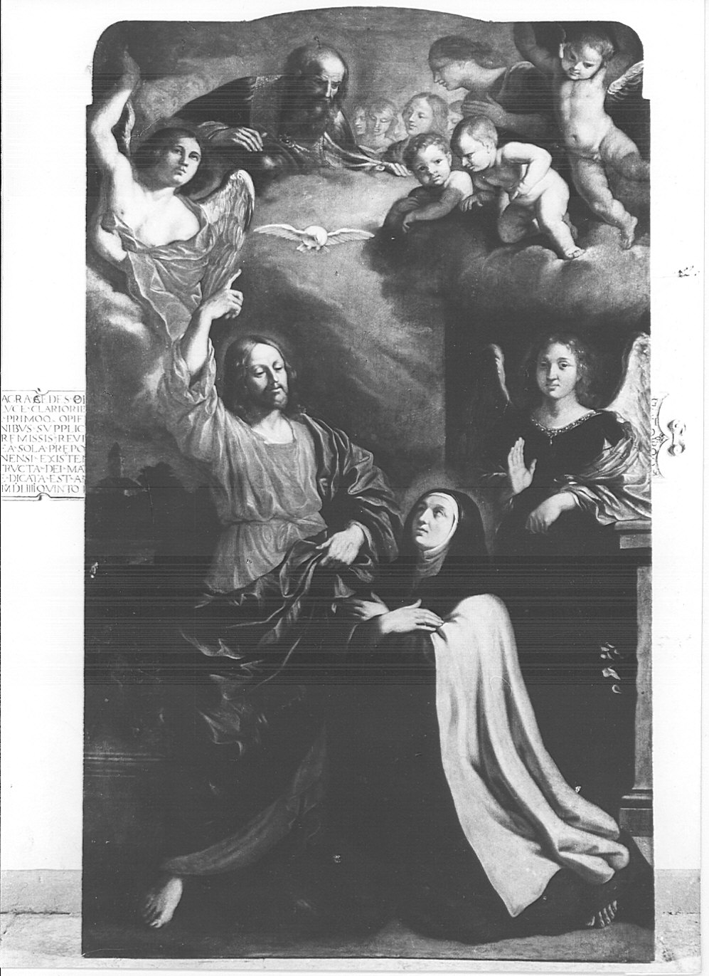 apparizione di Cristo a Santa Teresa (dipinto, opera isolata) di Grandon Charles (sec. XVIII)