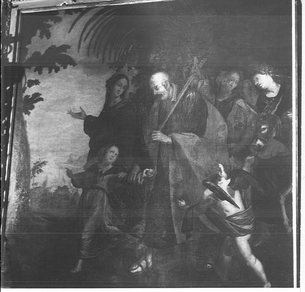 fuga in Egitto (dipinto, opera isolata) - ambito lombardo (sec. XVII)