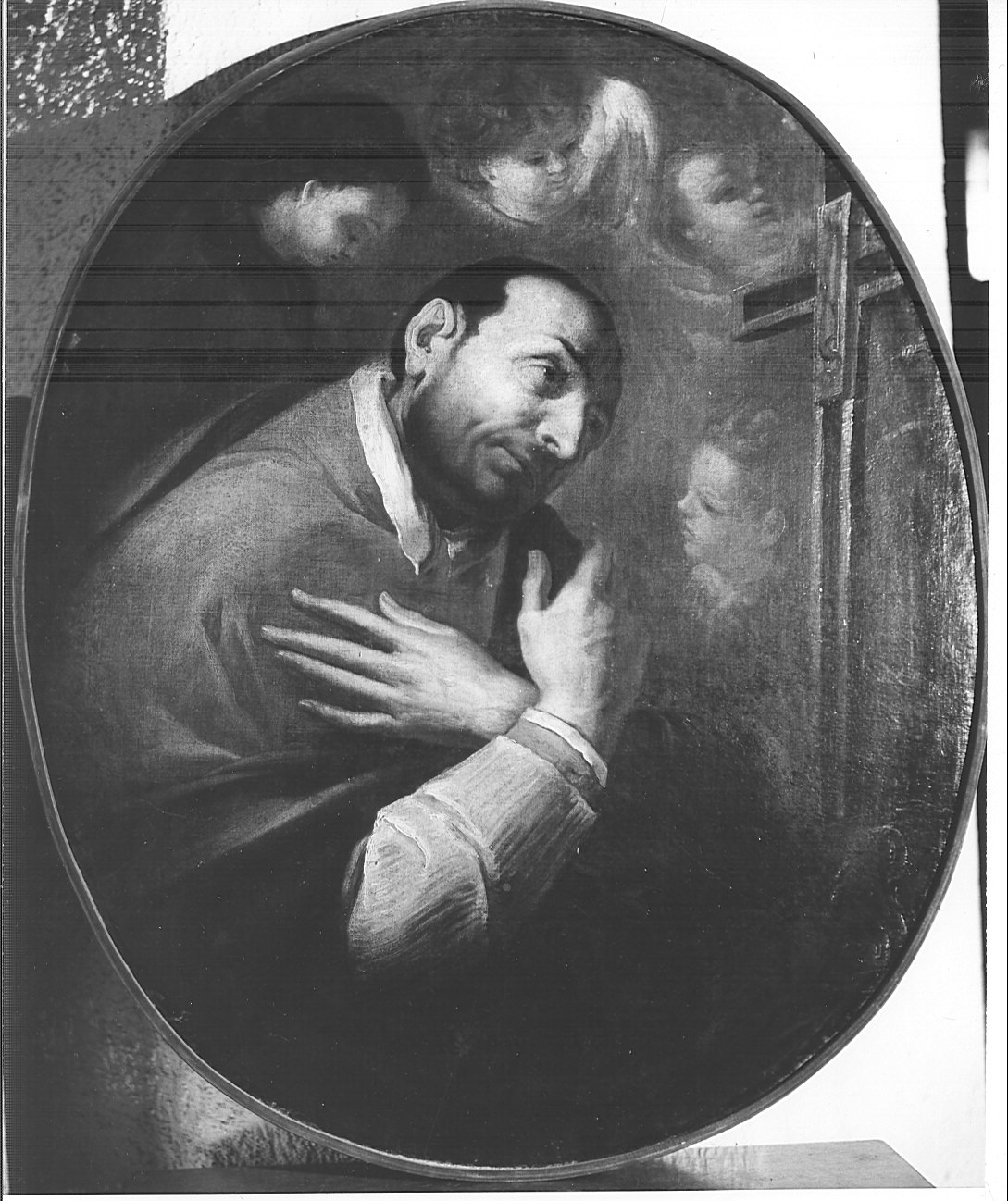 San Carlo Borromeo in preghiera (dipinto, opera isolata) - ambito lombardo (fine sec. XVII)