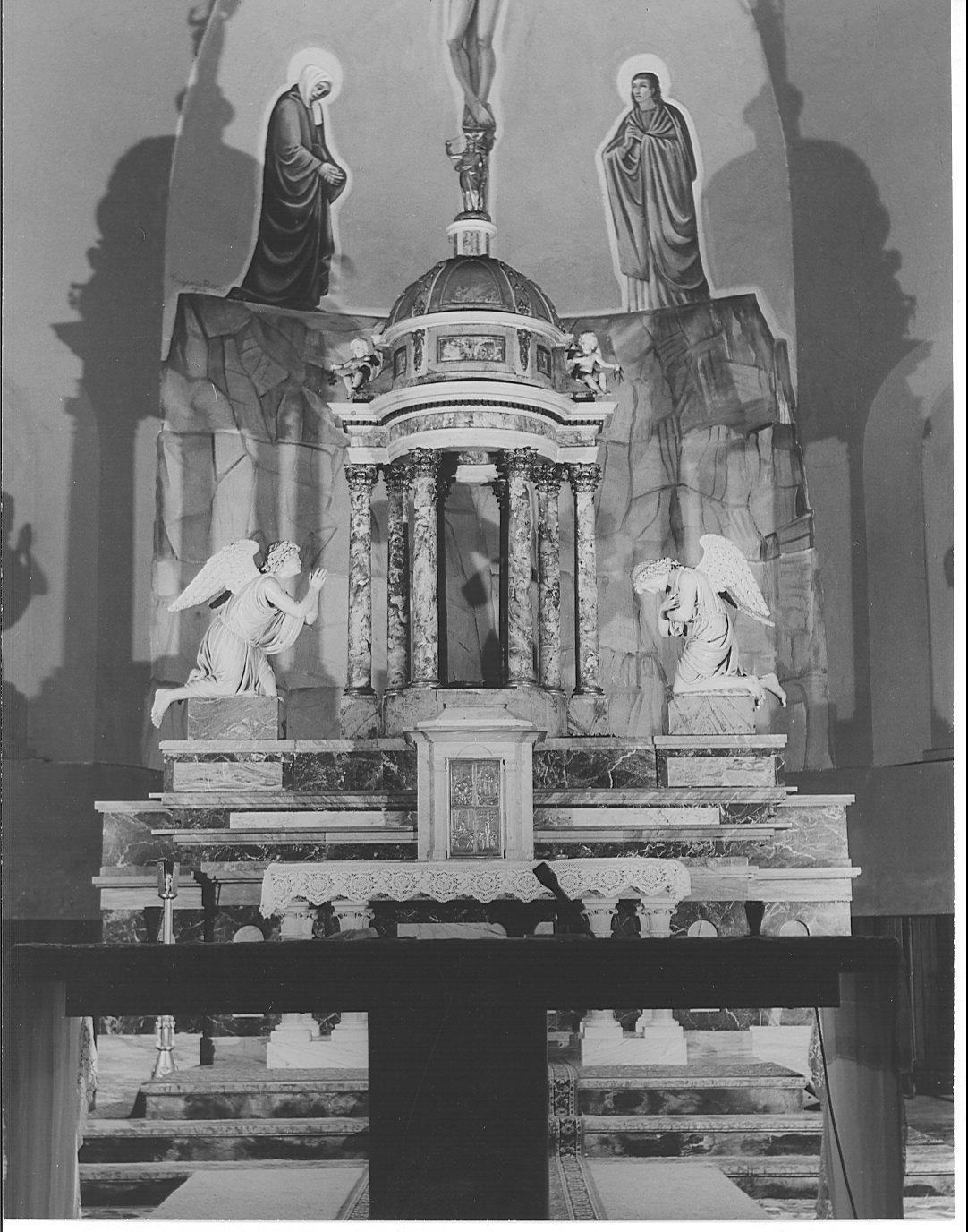 altare maggiore, complesso decorativo - bottega lombarda (sec. XIX, sec. XX)