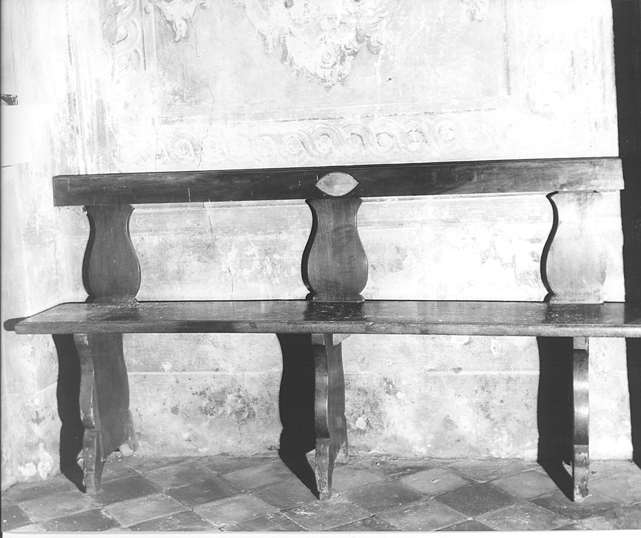 panca con schienale - bottega lombarda (sec. XIX)