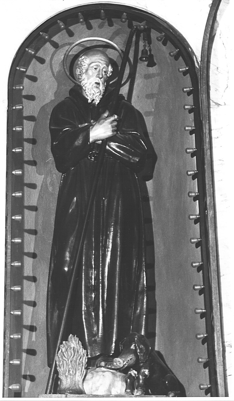 Sant'Antonio Abate (statua, opera isolata) - bottega lombarda (fine/inizio secc. XVII/ XVIII)