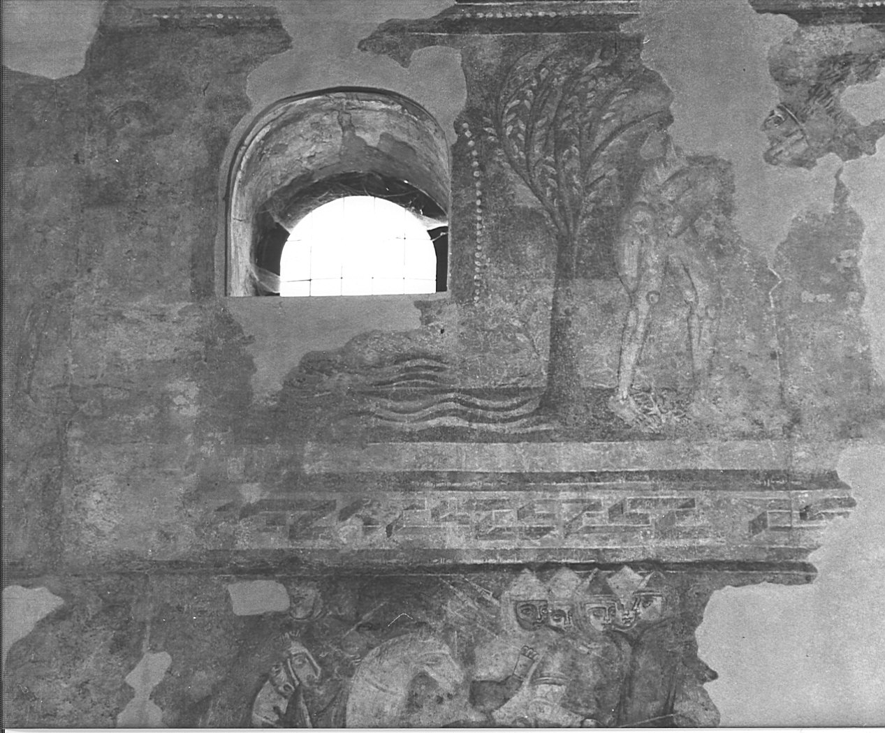 dipinto murale, frammento - ambito lombardo (sec. XI)