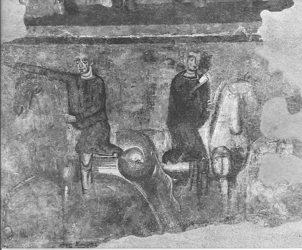 episodio della vita di Santa Margherita (dipinto murale) - ambito lombardo (sec. XI)