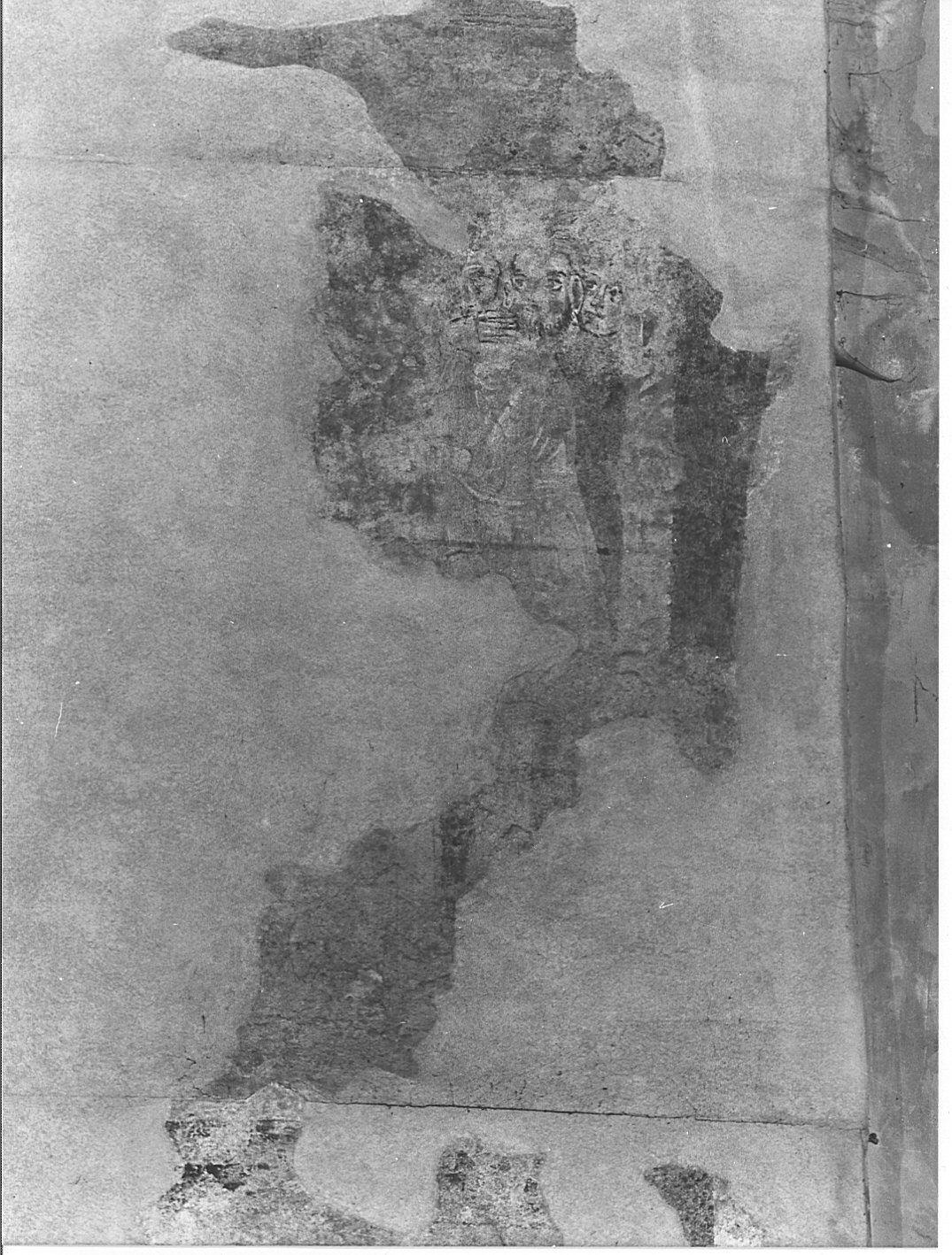 episodi della storia di San Cristoforo (dipinto murale, frammento) - ambito lombardo (prima metà sec. XI)