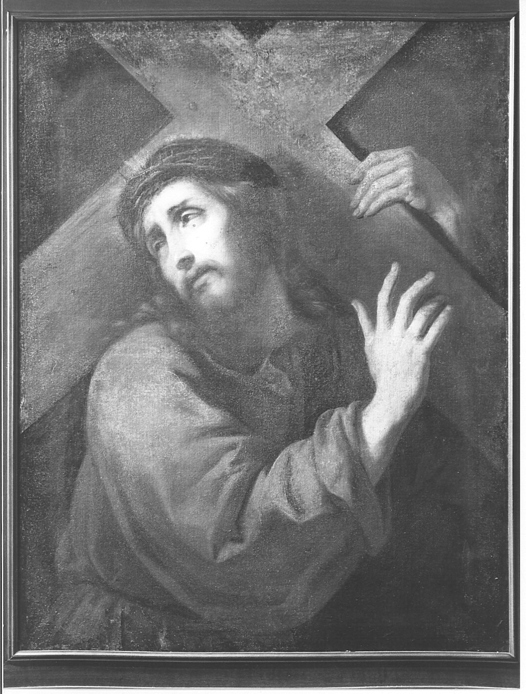 Cristo portacroce (dipinto, opera isolata) - ambito lombardo (secc. XVII/ XVIII)