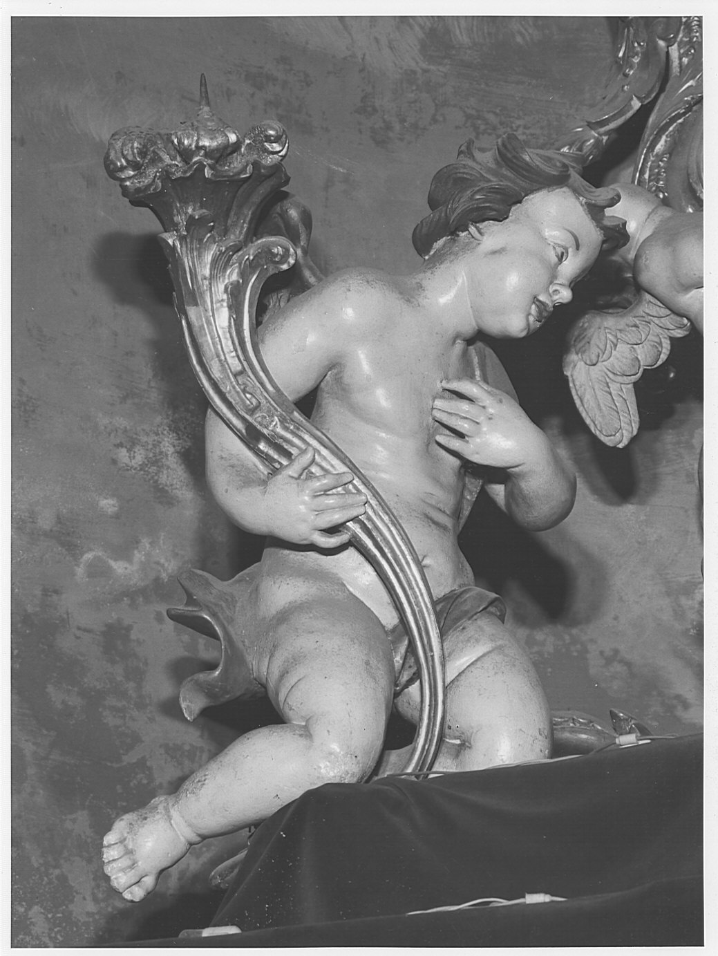 angelo (statua, elemento d'insieme) - bottega piemontese (sec. XVIII)