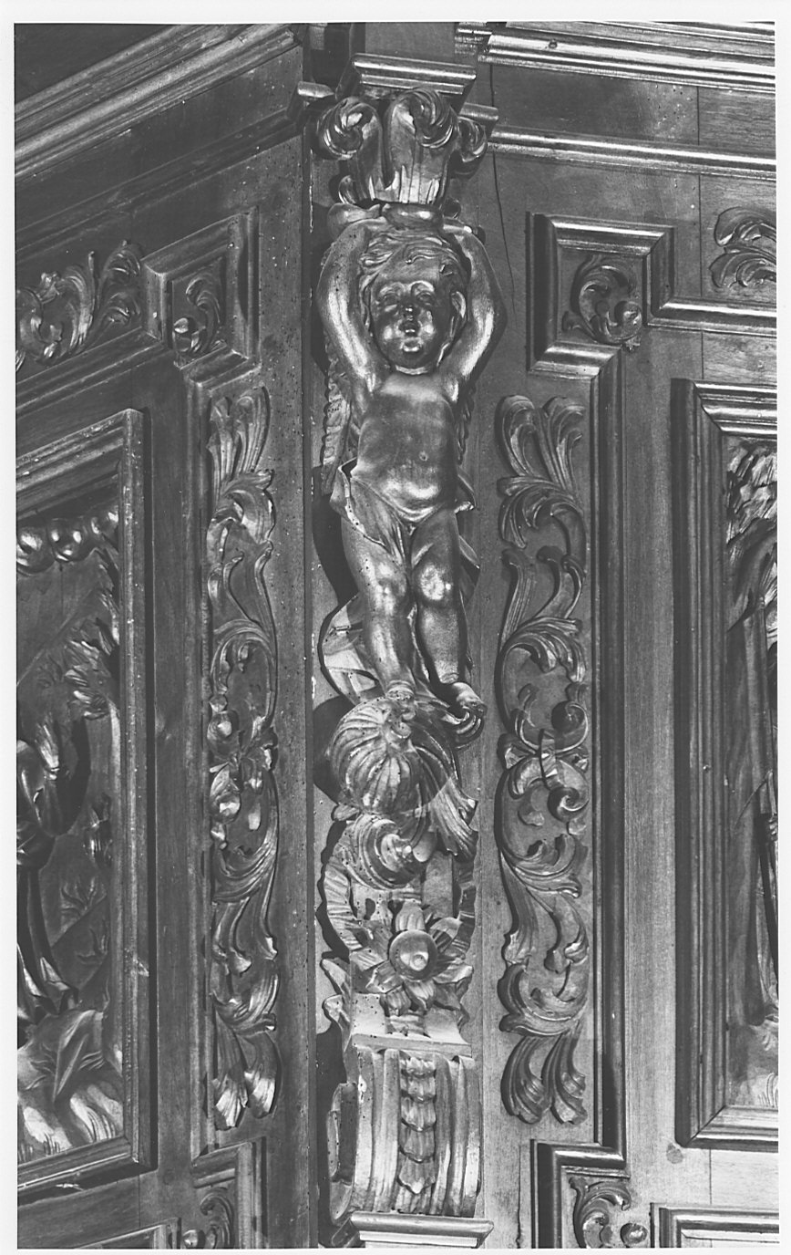 decorazione a intaglio, elemento d'insieme - bottega lombarda (sec. XVII)