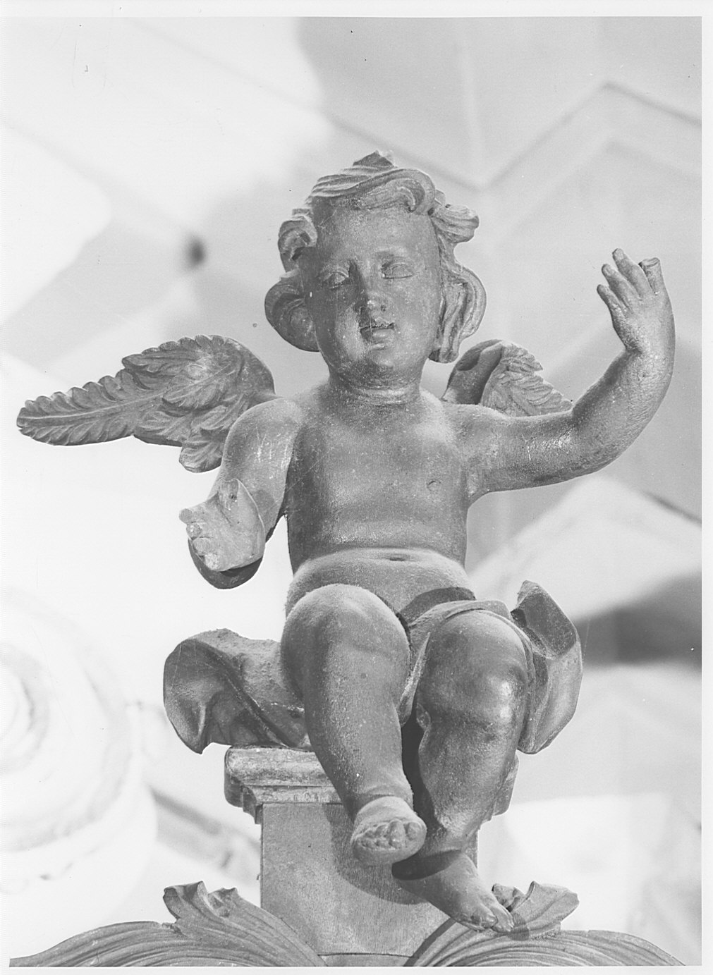 angioletto (statua, elemento d'insieme) - bottega lombarda (sec. XVII)