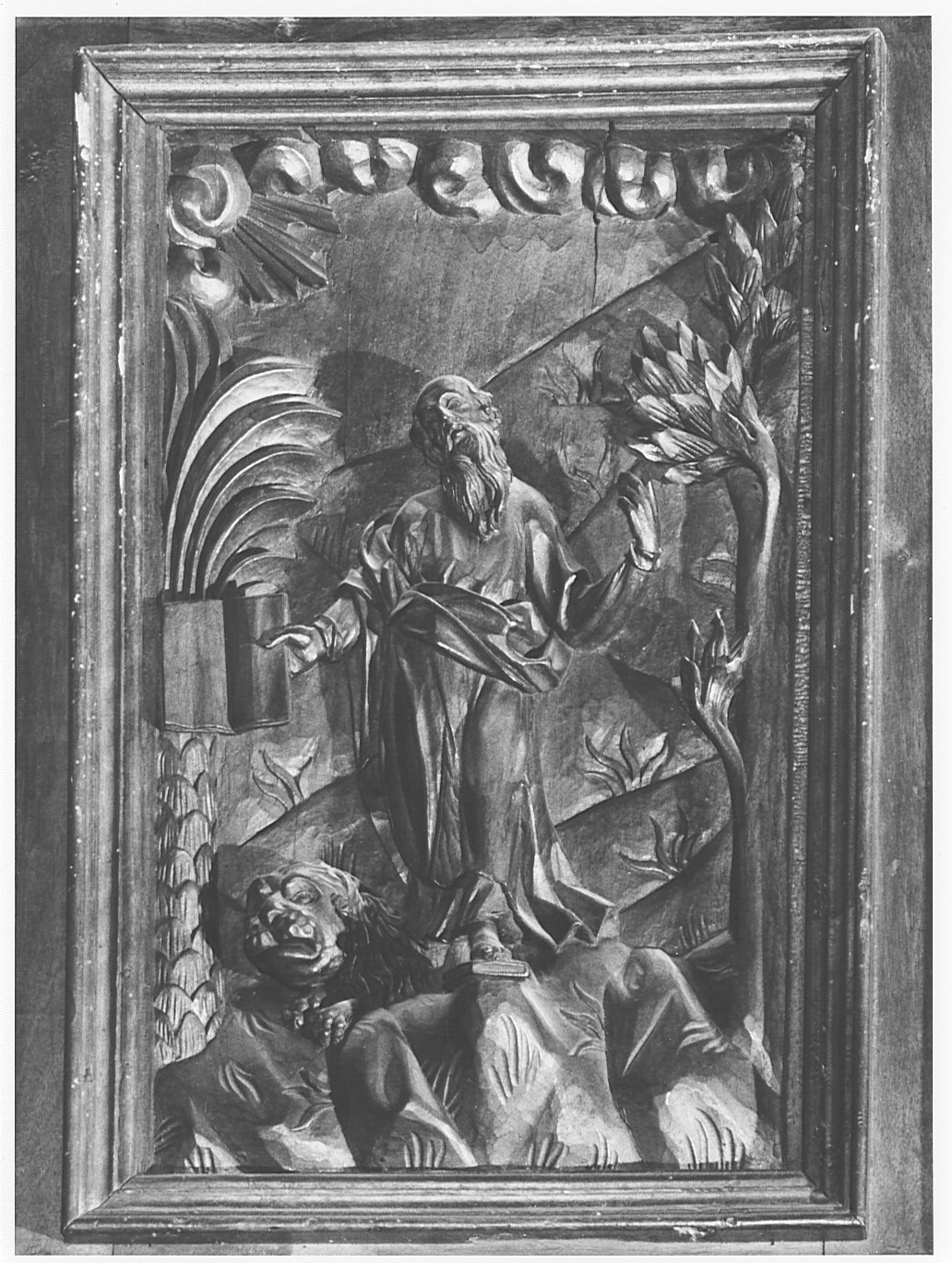 San Marco Evangelista (rilievo, elemento d'insieme) - bottega lombarda (sec. XVII)